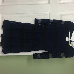Navy and black dress